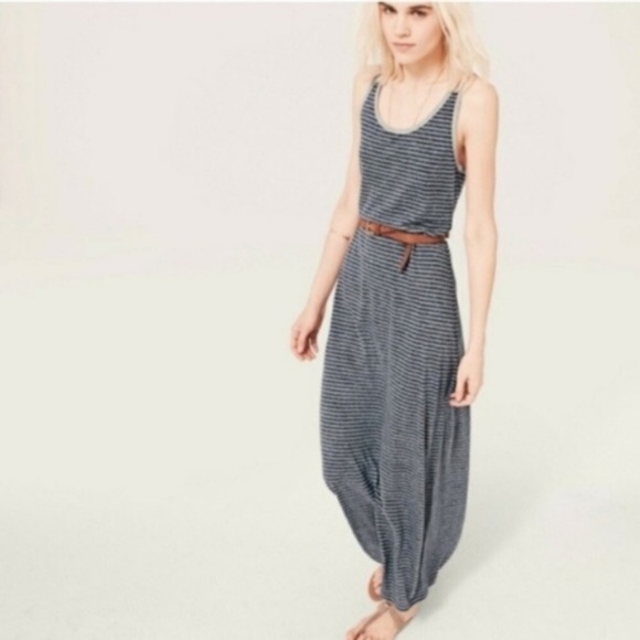 Lou & Grey Dresses & Skirts - Lou & Grey for LOFT blue gray striped maxi dress
